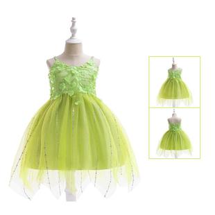 Amazon Girls' Sling dress Children's Princess Skirt cosplay Elf Princess Performance Dress