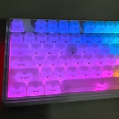 スポット卸売りクロスボーダークラゲ白キーキャップMDA高さ小フルセット119キー側刻文字PC半透明発光