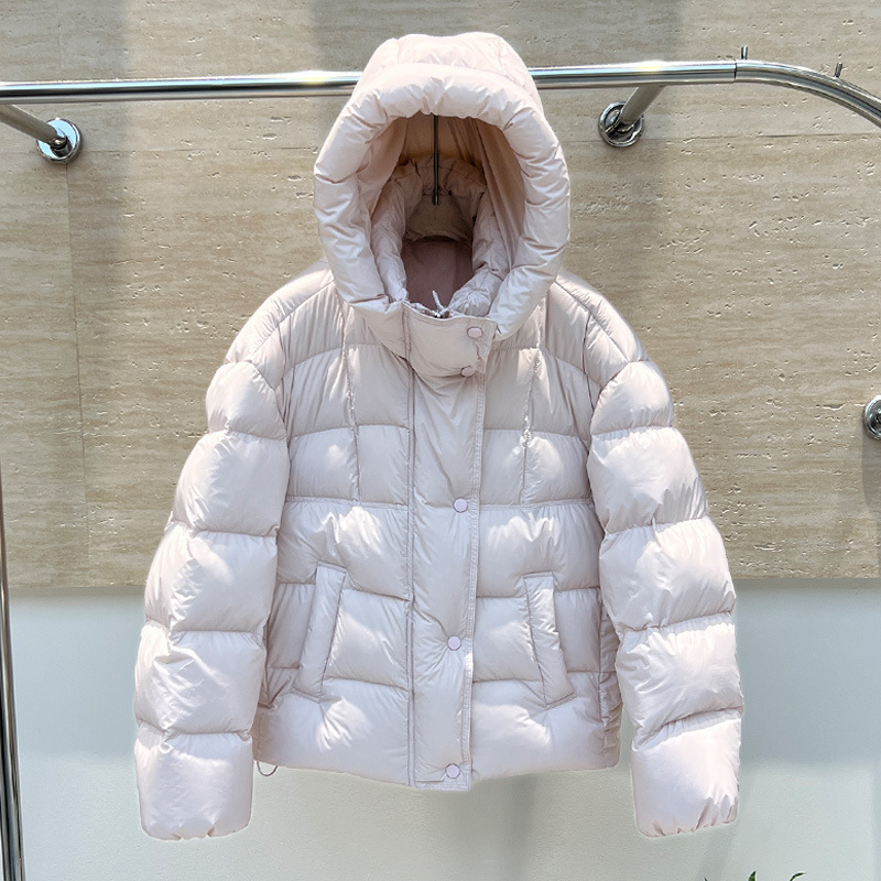 2025冬季新款泡芙羽绒服女短款加厚韩版连帽小个子面包服保暖外套|undefined