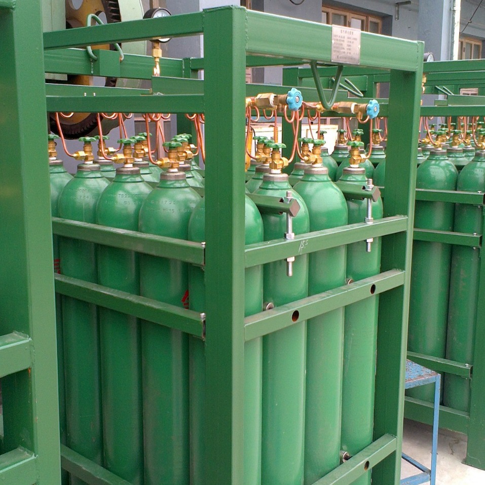 供应氧气、氮、氩氢气天然气集装格20瓶组氢气集装格杜瓦瓶集装格