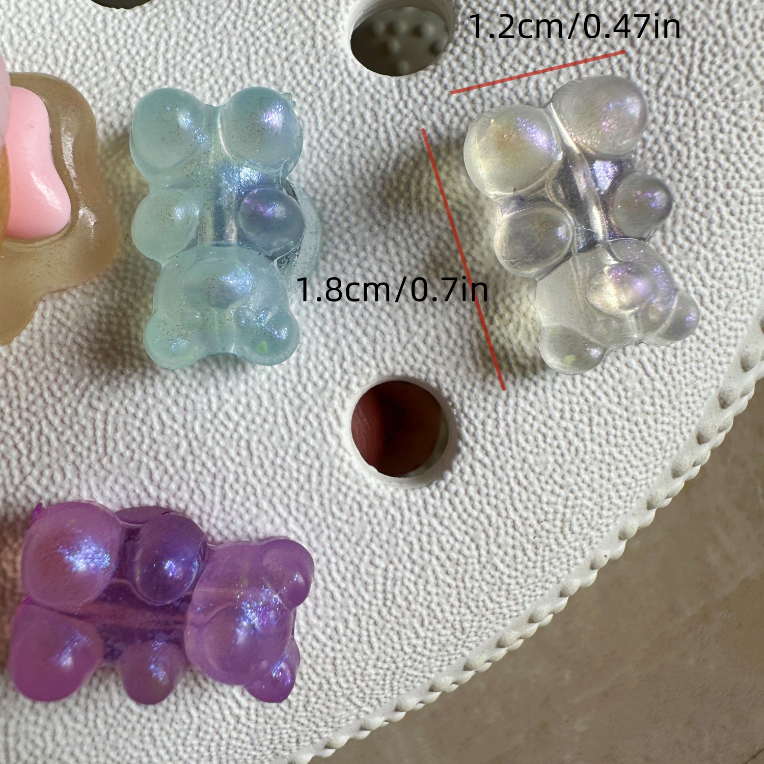 AB color adorable oso guía guía zapatos guía huellas de oso guía guía zapatillas guía guía di accesorios botones