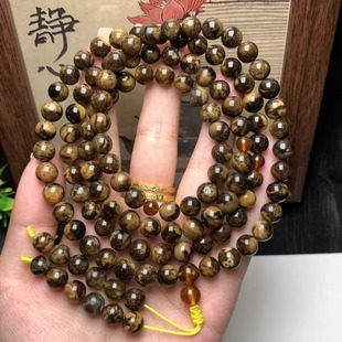 Natural Amber Beeswax Root Amber Round Beads Buddha Beads Necklace Multi-Circle Bracelet Bracelet Cultural Toy Accessories Accessories Wholesale