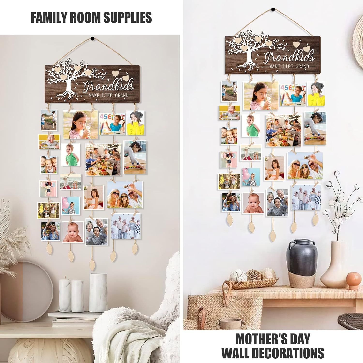 Marco de fotos de madera maciza de Amazon Marco DE FOTOS conmemorativo del bebé Árbol de vida de madera maciza Marco de fotos de pantalla de escritorio multi-especificación