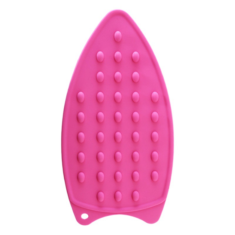 Factory in stock 73G Silicone Clothes Electric Iron Iron Heat Insulation Pad with Hanging Hole Solid Color Thickened Silicone Ironing Pad