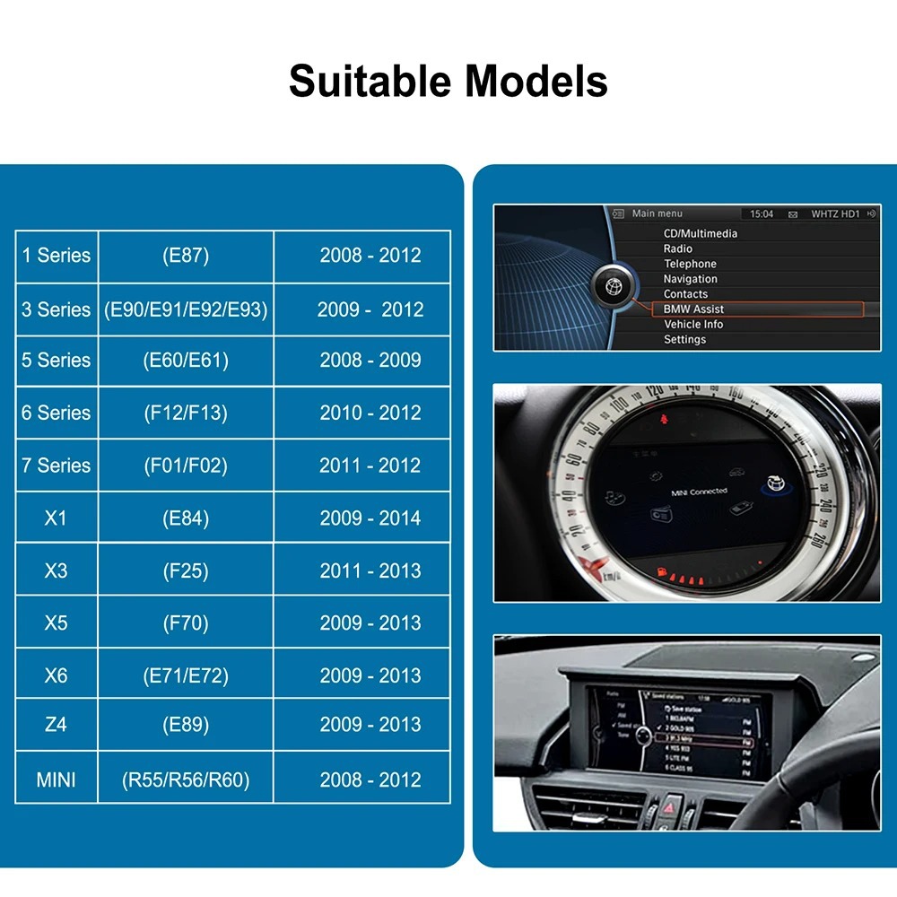 Wireless CarPlay Hicar Box for BMW with Backup Camera Support
