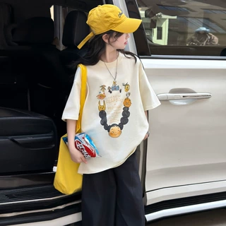 女童短袖T恤春夏装2026新款大童韩系衣服儿童打底衫女孩上衣t批发