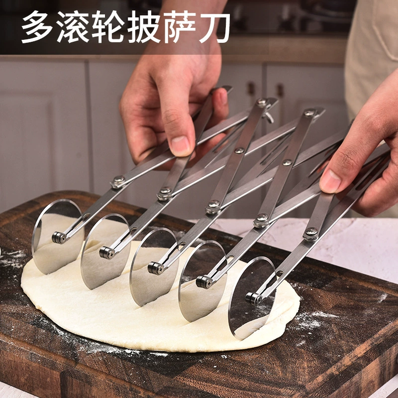 Многофункциональный нож для пиццы выдвижной многоколесный нож для масляной палочки роликовый нож для блинов с одной головкой резак для лапши из нержавеющей стали в наличии