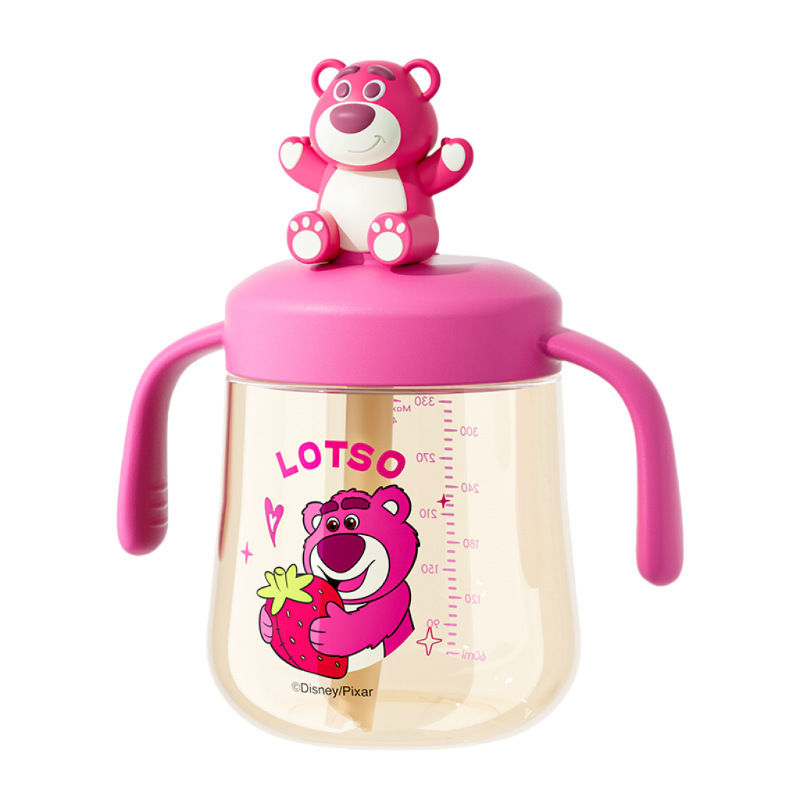 2025 PPSU taza de leche mango pajita taza de agua para niños taza portátil de jardín de infantes para beber leche para aprender a beber taza