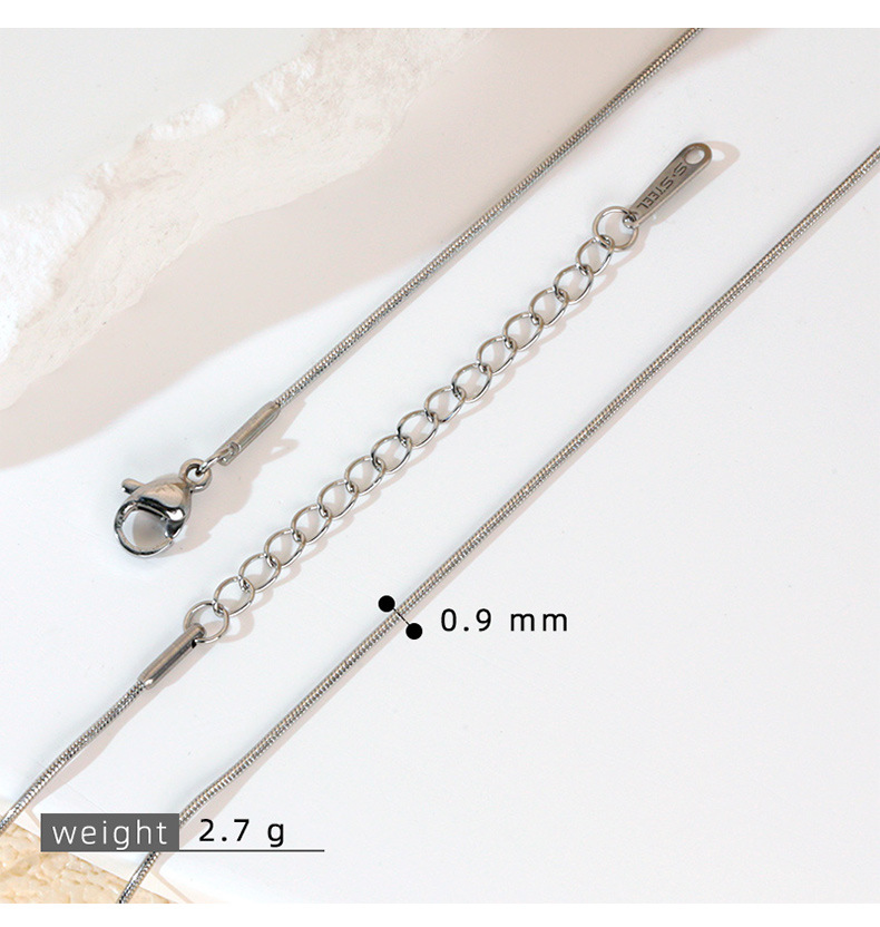 Geometric Pattern 10 PCS/Package 304 Stainless Steel Ball Chain Cord In Chain Snake Chain Diameter 2mm Chain Necklace Chain IG Style Geometric