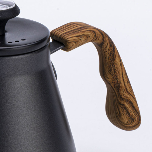 1.2L pour-over coffee pot, 304 stainless steel long spout teapot with Nordic style temperature control open-flame tea/water pot, drip-down slender-mouth pot