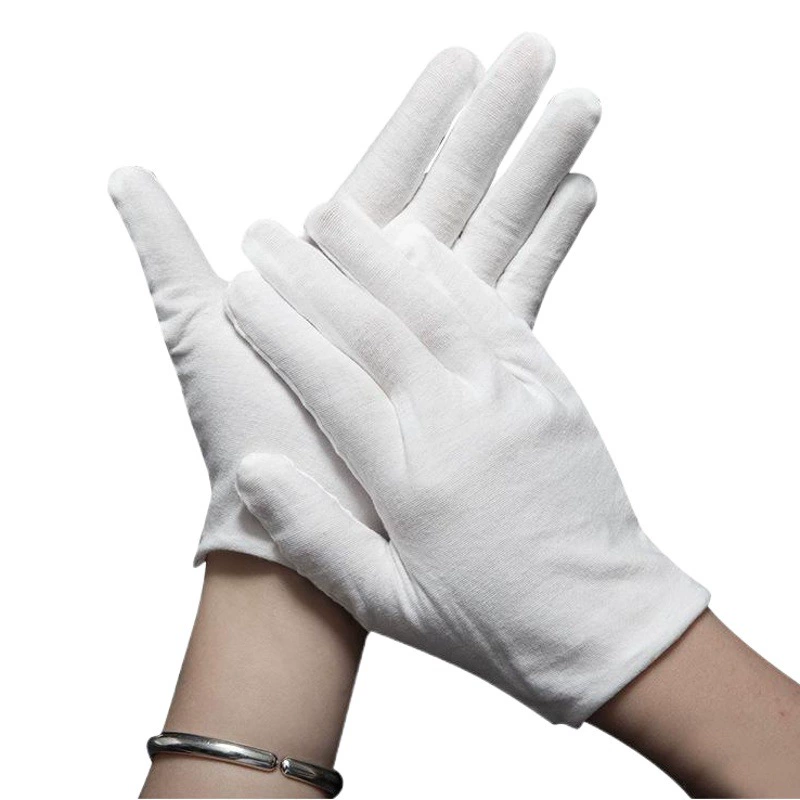 Фабрика прямые поставки белые перчатки хлопчатобумажные утолщенные рабочие перчатки белые хлопчатобумажные перчатки внешней торговли оптом литературные и игровой этикет перчатки