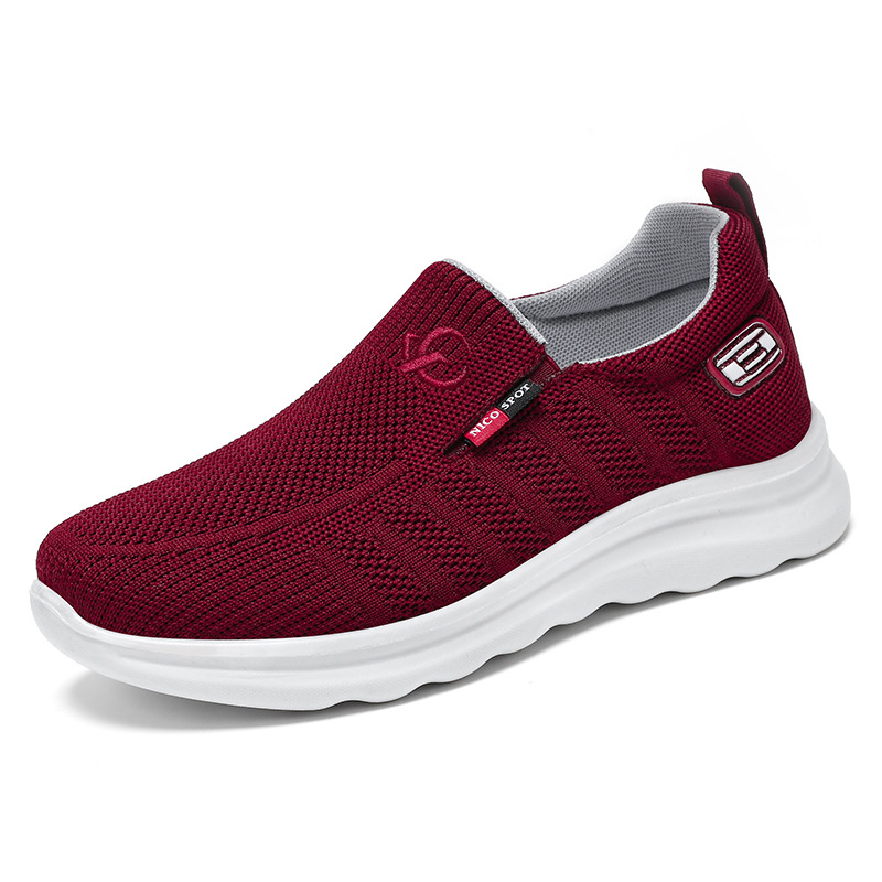 Zapatos de mujer 2026, nueva colección primavera, venta al por mayor, zapatillas sin cordones de tela estilo Pekín, zapatos planos para caminar de mujer