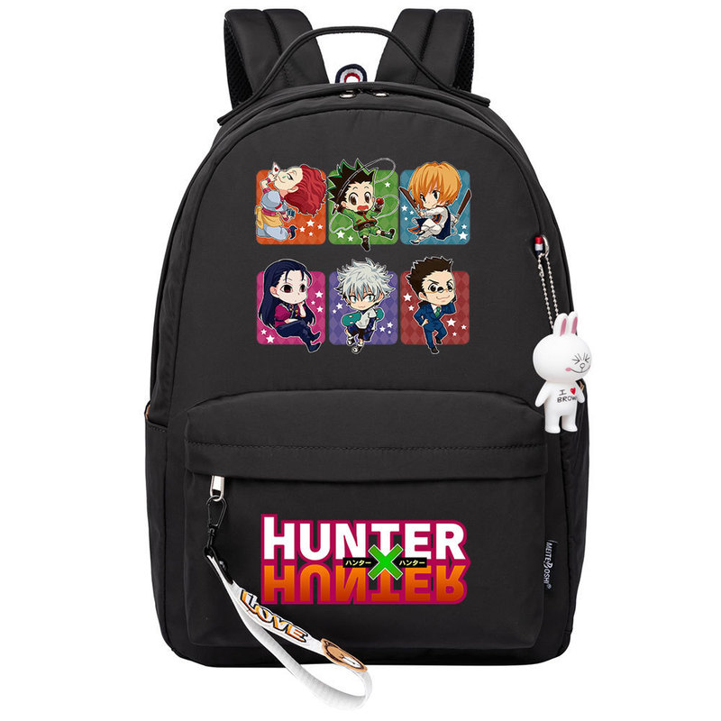 Riman Cartoon Full-time Hunter Printed Youth School Bag Cute Girl Casual Backpack
