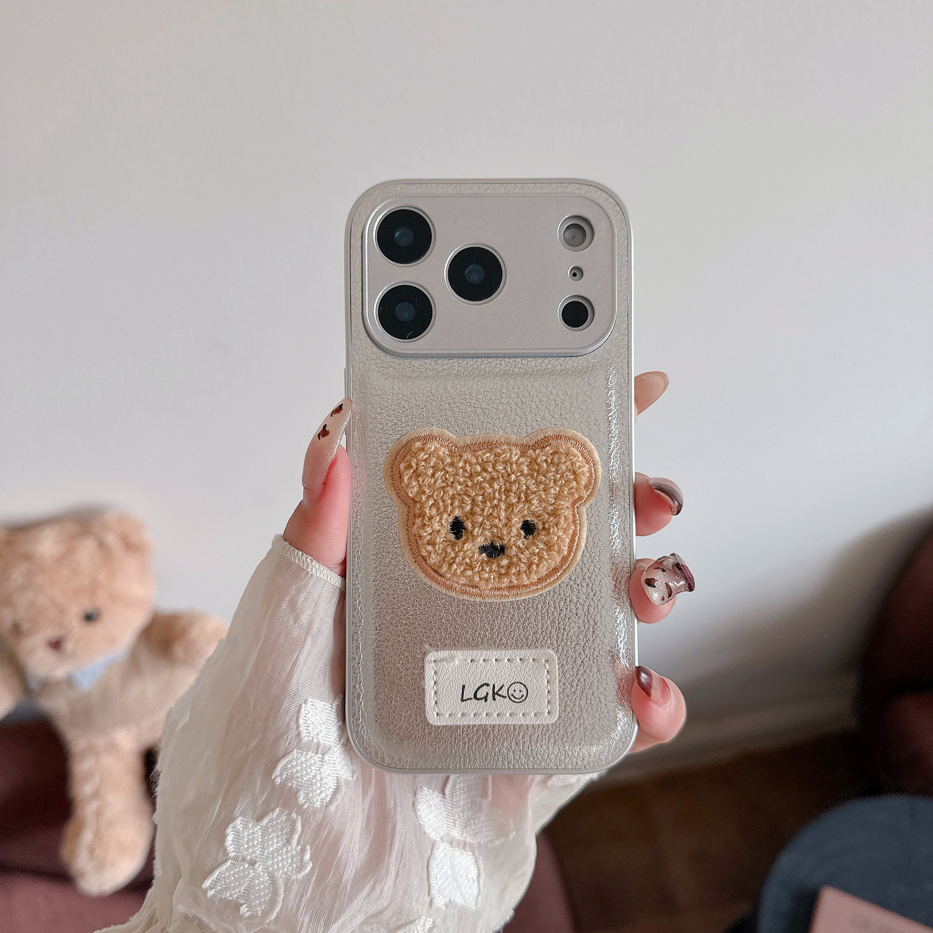 Nuevo iPhone17ProMax caso de teléfono celular, accesorios de piel de oso, caso de protección contra caídas, Apple 17 al por mayor image 16