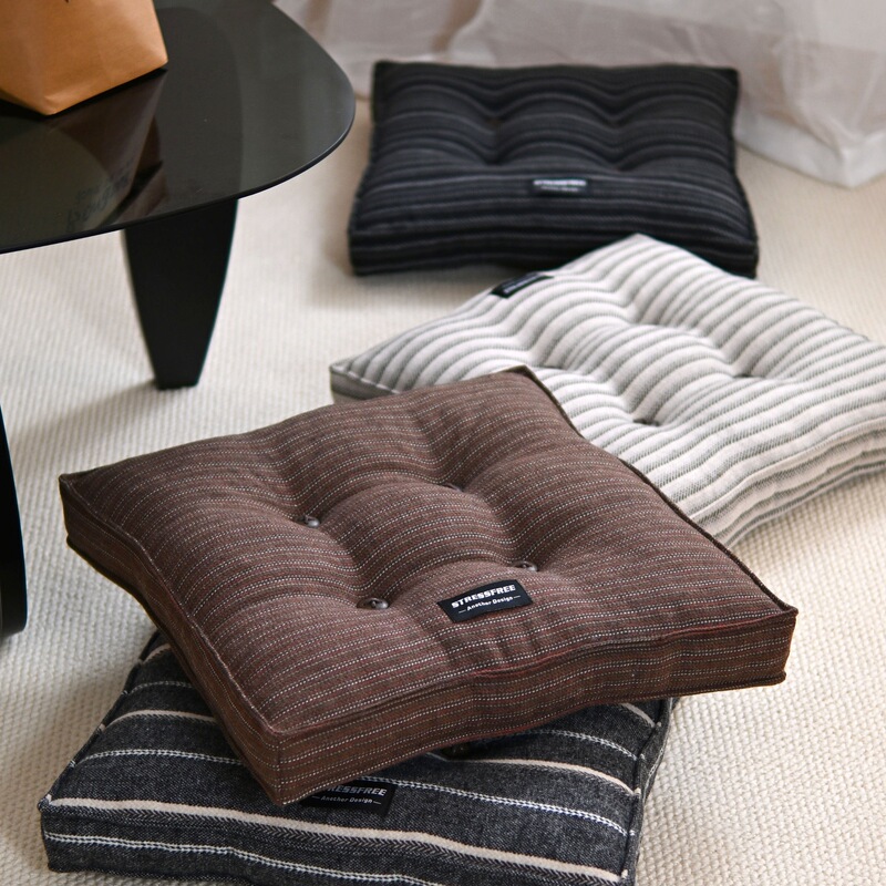 Cross-Border Tatami Seat Cushion, Bay Window Cushion, Thickened Meditation Cushion, Japanese-Style Minimalist Cushion, Striped Floor Meditation Mat