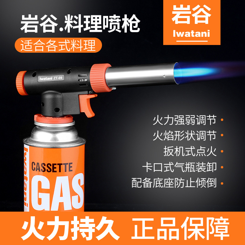 岩谷料理喷枪家用烘焙烧猪毛喷火枪商用烘焙火焰枪烧烤枪火zt-09