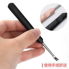 Wholesale stainless steel nail peeling fork V-shaped trimming push fork exfoliating hand nail trimming manicure tool