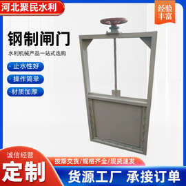 钢制闸门渠道插板闸水利用不锈钢渠道闸门钢制机闸一体闸门批发