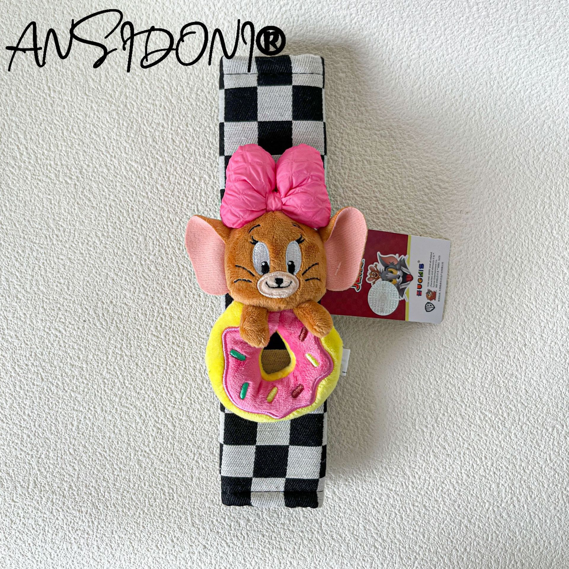 Cat and Mouse Car Safety Belt Shoulder Cover Protective Cover Advanced Cute Personality Decoration Car Plush Cute Women