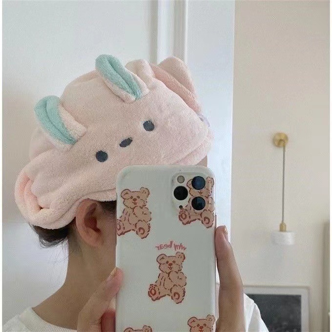 Sombrero de cabello seco para niñas lindo súper rápido absorción de agua y secado rápido lindo cabello largo pañuelo en la cabeza Toalla de cabello seco