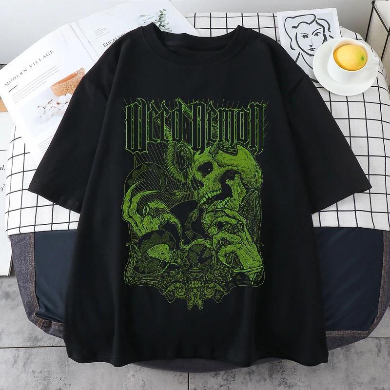 ヴィンテージ ゴシック レディース Tシャツ メンズ プリント 半袖 オーバー|undefined