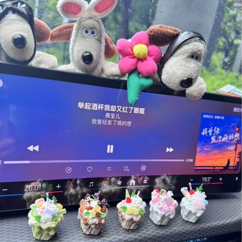 小红书网红同款仿真冰淇淋挂件甜筒雪糕汽车摩托车挂饰创意摆件|undefined