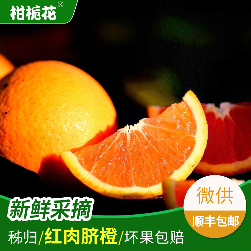 宜昌秭归红肉江边纯甜水果带手提箱中华红血橙果园直发