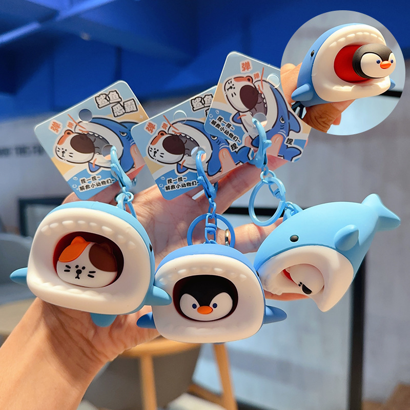 Creative New Product Decompression Genuine Shark Is Coming Squeeze Toy Keychain Female Cute Grabber Machine School Bag Pendant Creative New Product Decompression Genuine Shark Is Coming Squeeze Toy Keychain Female Cute Grabber Machine School Bag Pendant