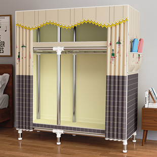 Cloth Wardrobe Home Bedroom Strong and Durable Full Steel Frame Bold and Thick Wide Rental Housing Economical Simple Italian Competition