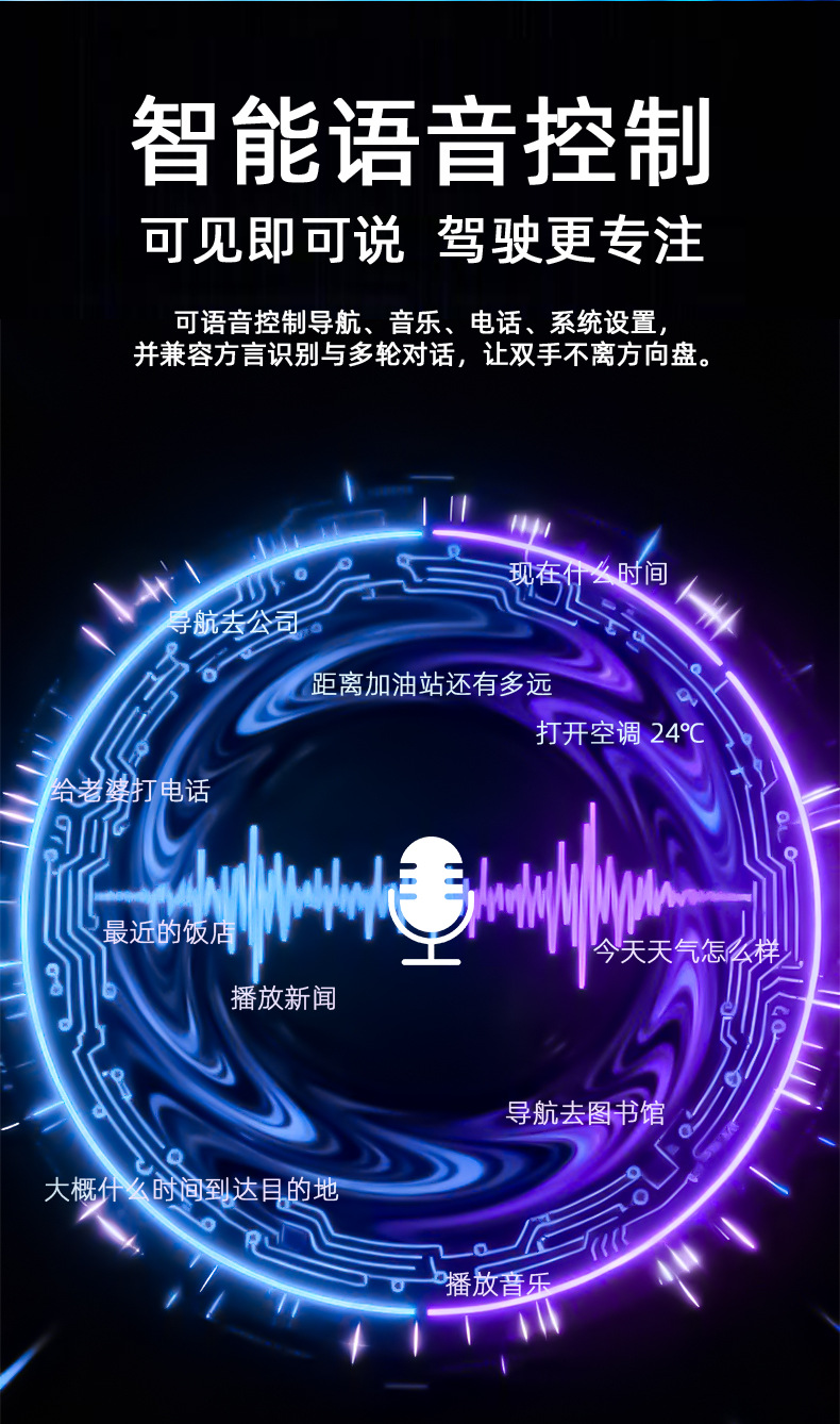 Overseas Version 10inch Dual-Spindle Electric Rotating Screen Wireless Carplay Android Car Navigation All-In-One Device Universal