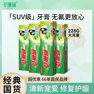 Grass coral 228g fine traditional Chinese medicine toothpaste 90g factory direct batch of Super Large Affordable family pack ice cool Spearmint type