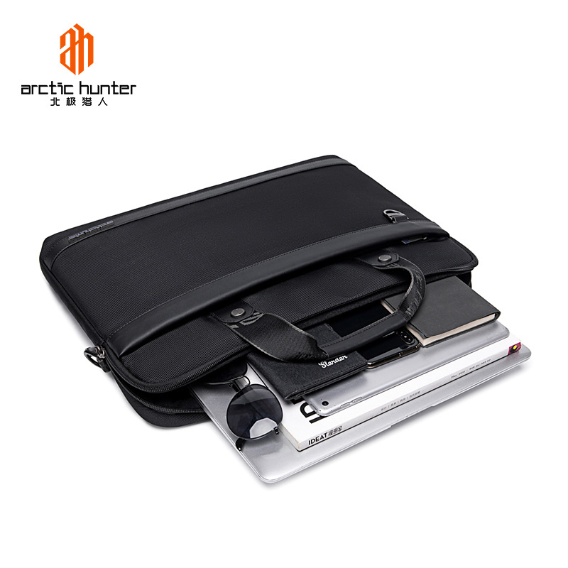 新款男士商务通勤户外出差办公单肩公文包 大容量防泼水手提包