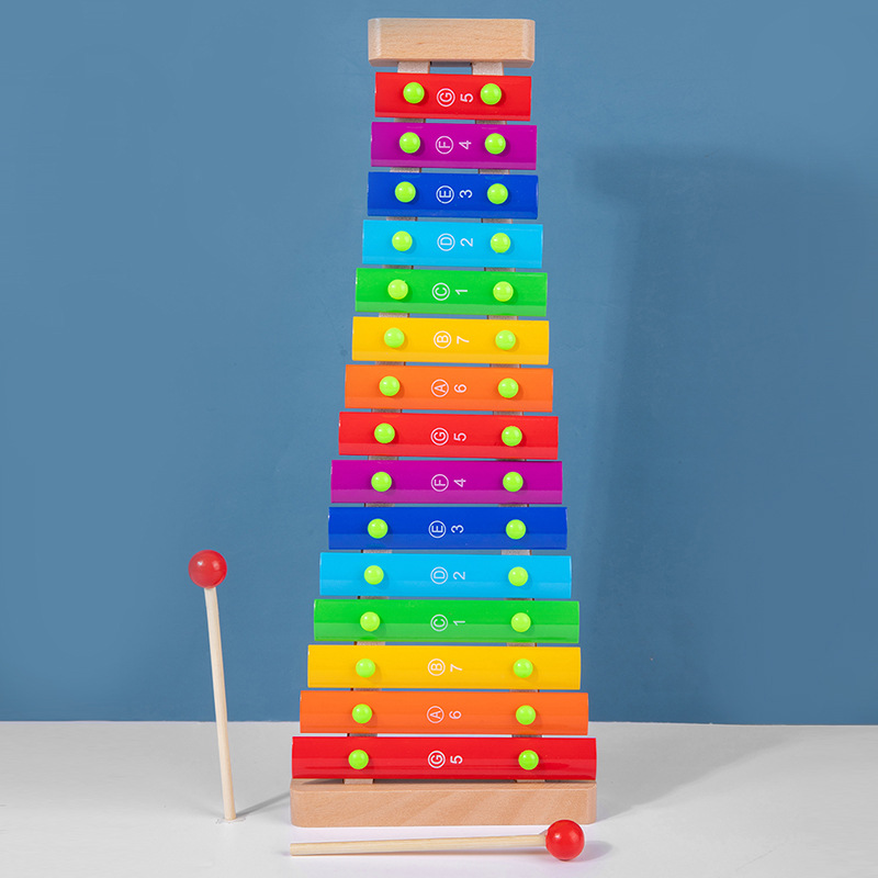 Children's15-tone Aluminum Sheet Hand Percussion Xylophone Musictrument Set CLEducational Toy