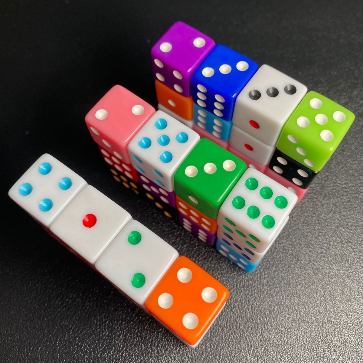 16mm right-angle square solid-color multi-color dice, acrylic colorful small-point dice for board games and entertainment