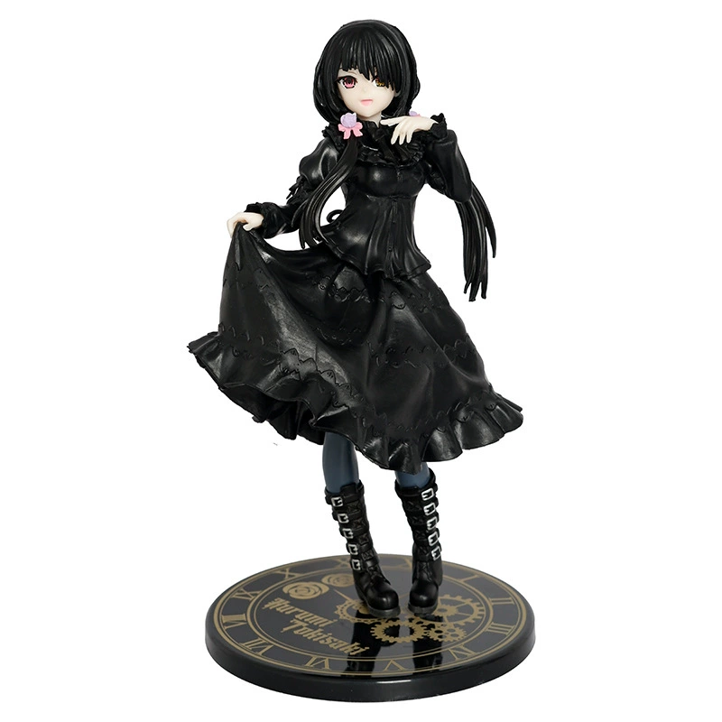 Anime DATE A LIVE Tokisaki Kurumi Black Dress 19.5cm PVC Figure
