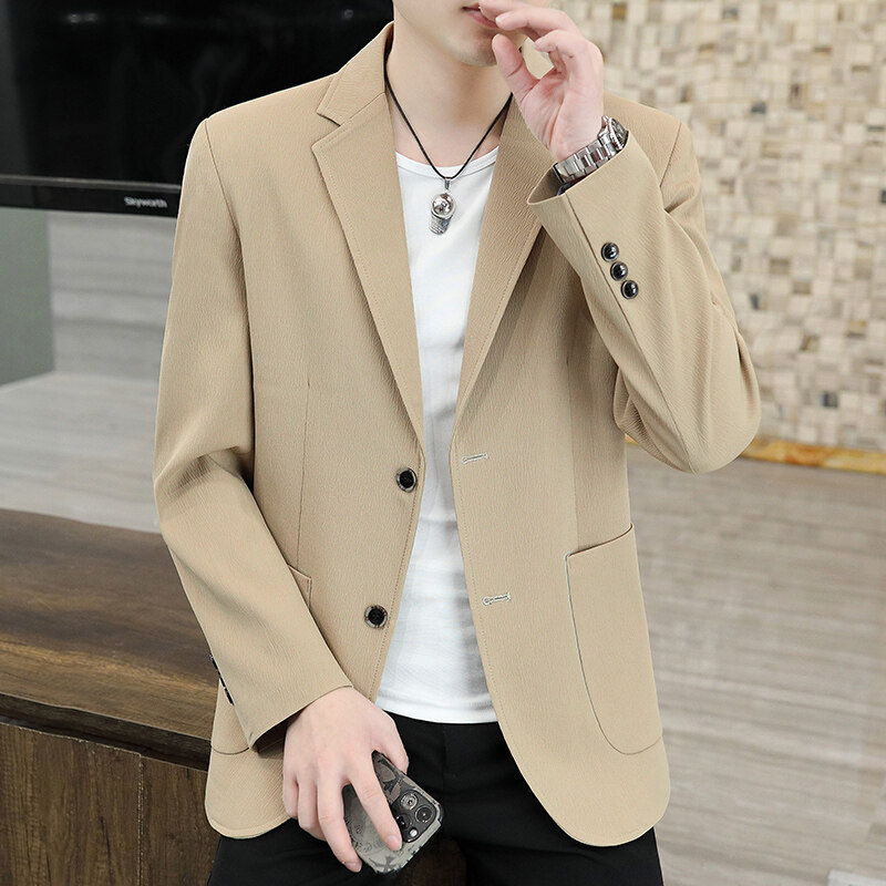Spring and Autumn High-End Men's Suit Jacket Casual Blazer Men's Coat Youth Trendy Stylish Single Suit Jacket Spring and Autumn High-End Men's Suit Jacket Casual Blazer Men's Coat Youth Trendy Stylish Single Suit Jacket
