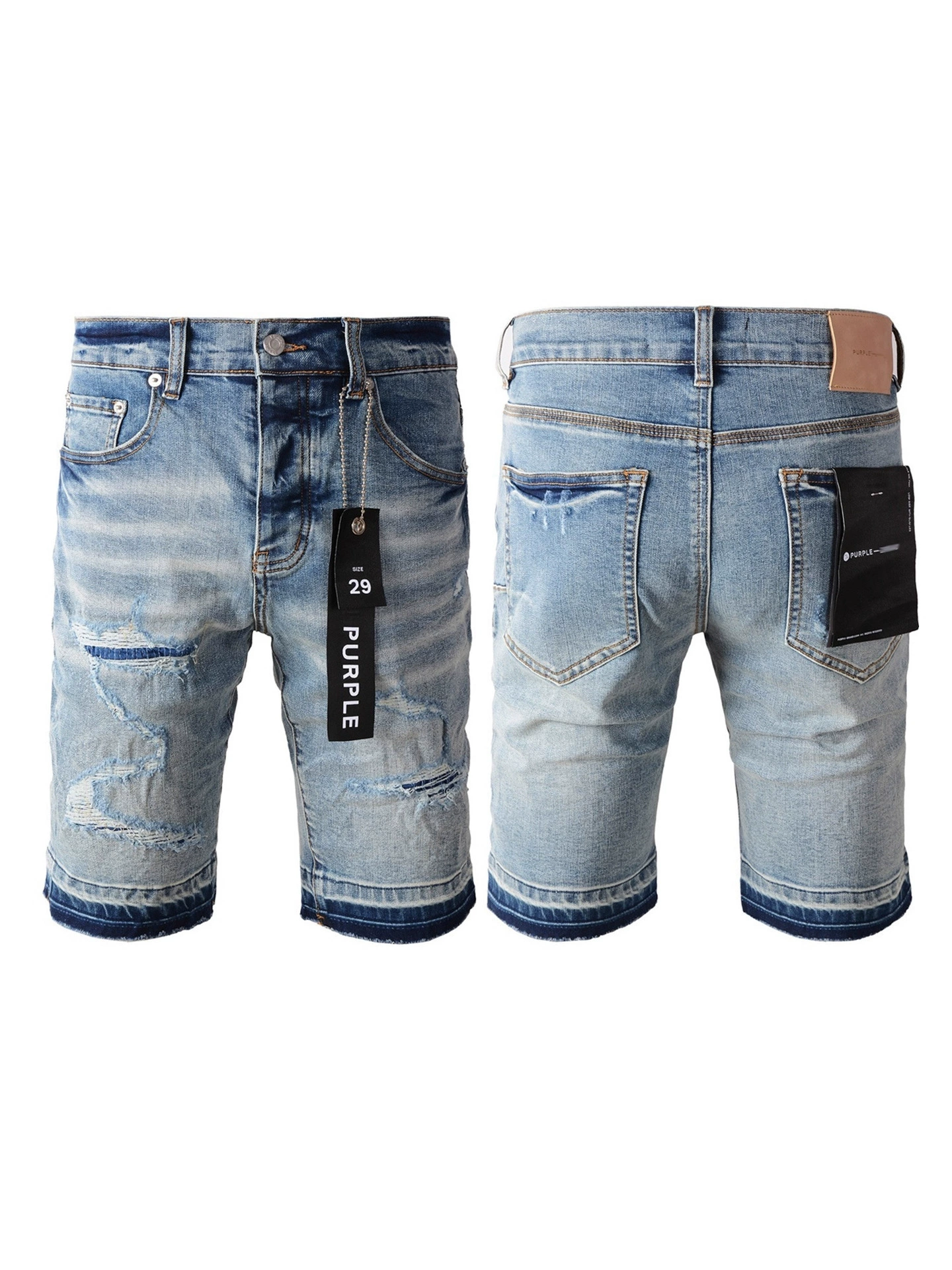 Европейский и американский трендовый бренд LIMITED PURPLE SHORTS фиолетовые брендовые уличные хип-хоп рваные distressed джинсовые шорты