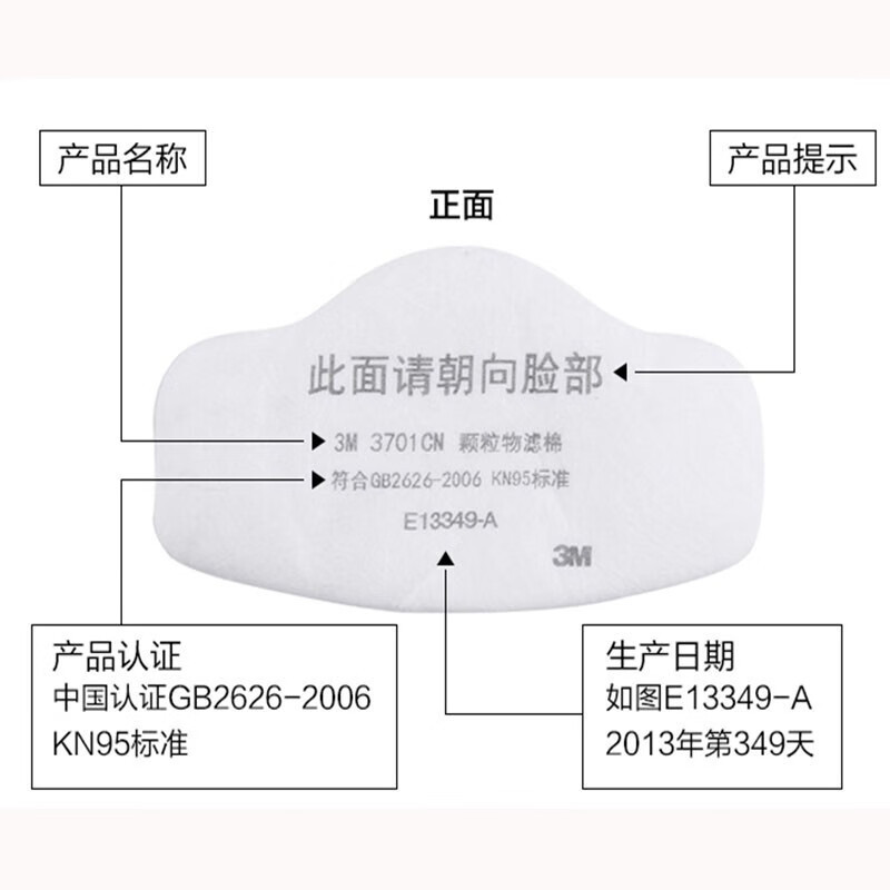 3M HF-52 a prueba de polvo máscara de tres piezas KN95 a prueba de polvo a prueba de neblina decoración de partículas y pulido mina de carbón