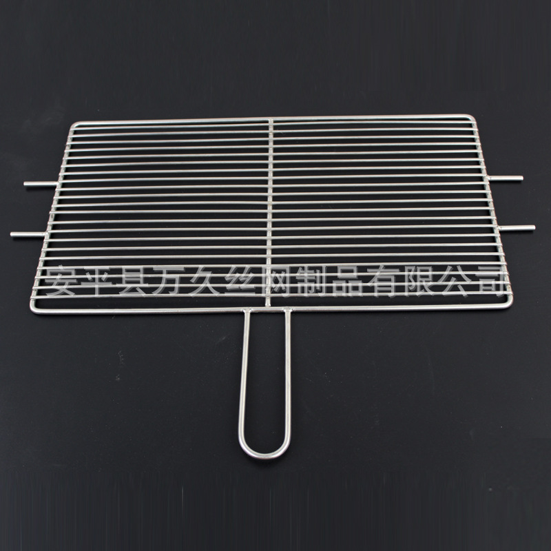 Rejilla rectangular de acero inoxidable para barbacoa, rejilla de secado en forma de tira, engrosada y reforzada, duradera