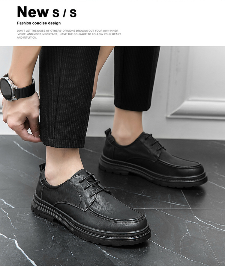 Scarpe da uomo formali in pelle brogue britannica da lavoro, comode e resistenti, casual, autunnali 2025_voghion.com