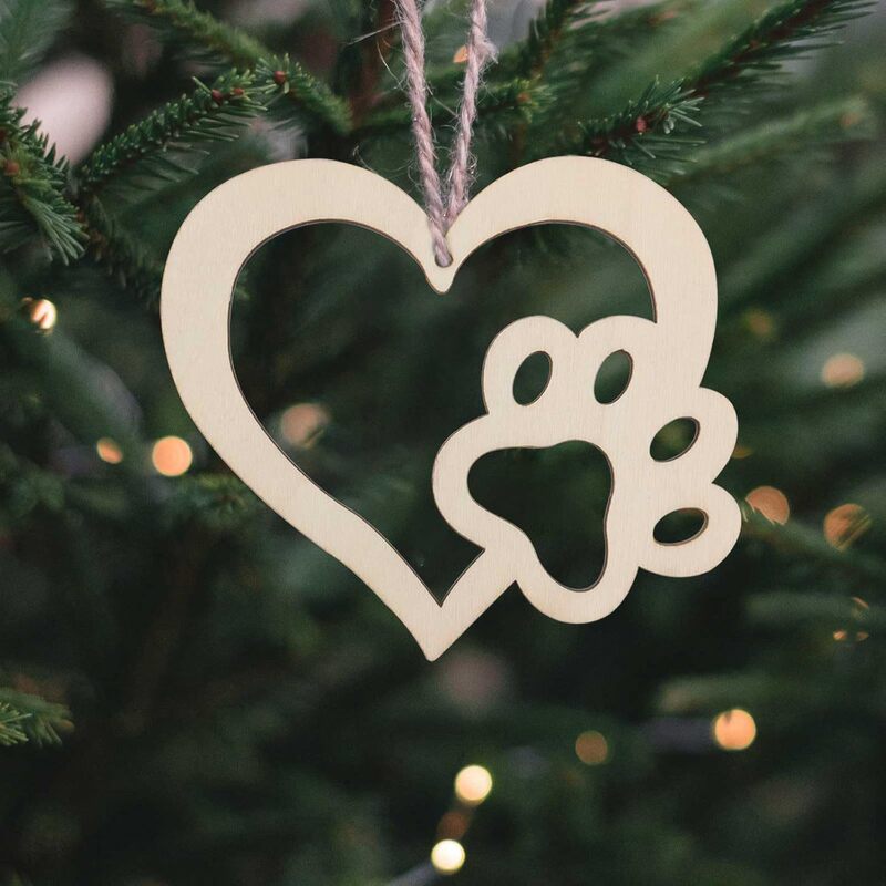 10 Pieces Hollow Craft Wooden Heart Shape Dog Claw Shape Hanging DIY Item Baby Show Birthday Party Decoration