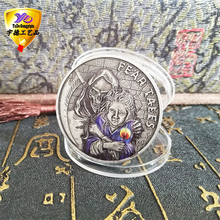 新款上市锌合金40mm恐惧之火个人收藏纪念币铁艺金属工艺品定制