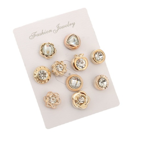 Love brooch, high-end niche pearl ins, exquisite personality, no-sew anti-exposure buckle metal brooch buckle jewelry