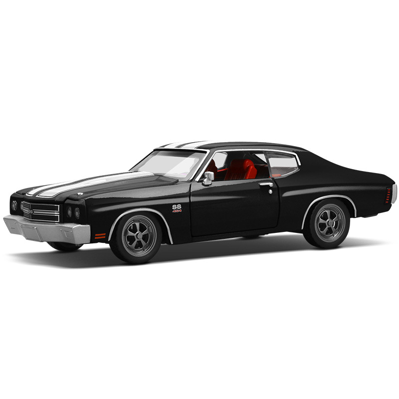 Auténtico autorizado 1: 24 Chevrolet Chevelle1970 modelo de aleación de automóviles sonoros y deslizantes decoración de personalidad para niños