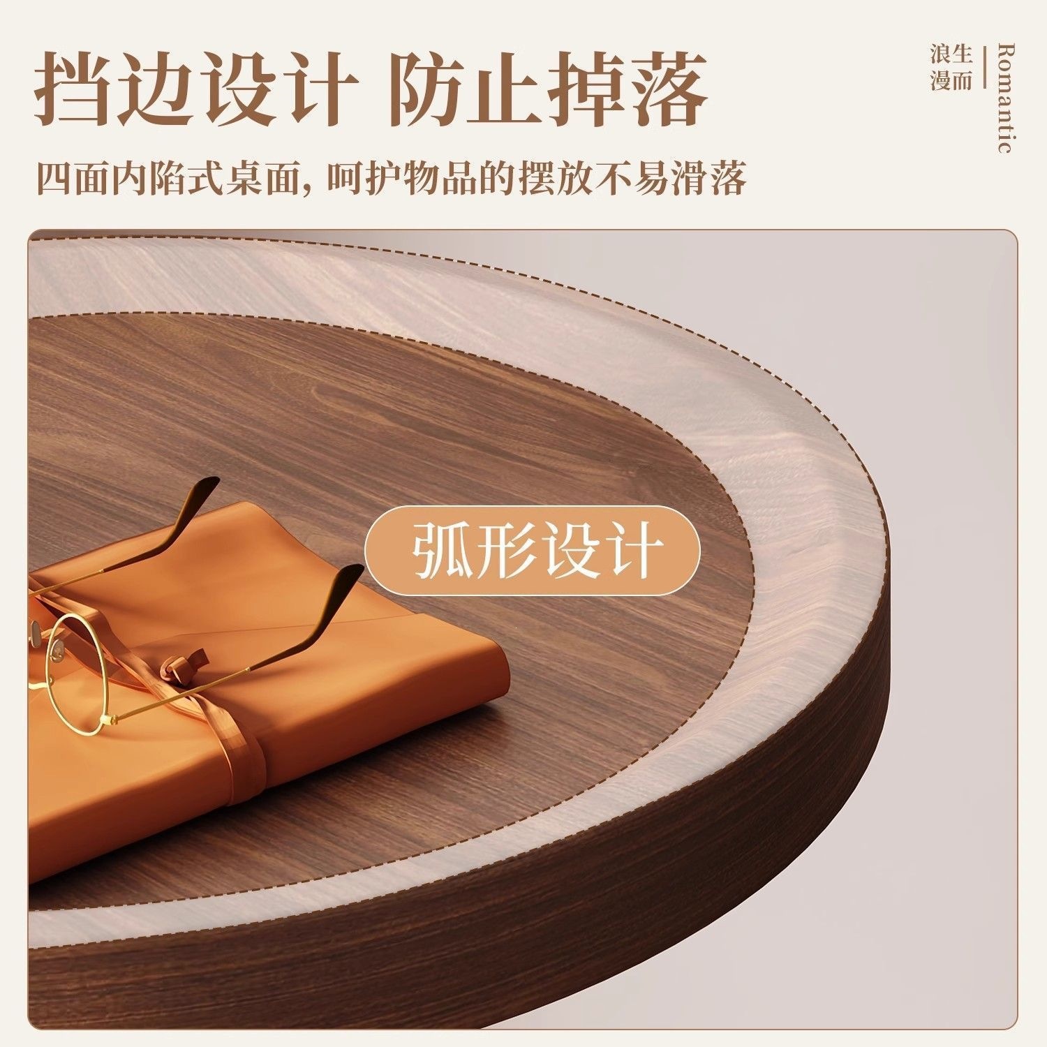 小圆桌家用阳台客厅书房小桌子小茶几卧室床头置物架床头柜中古风