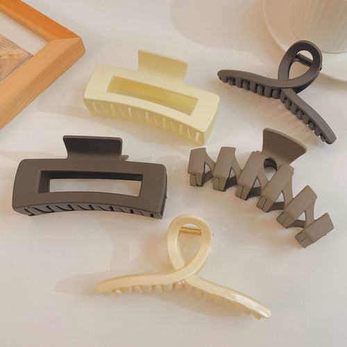 ins Korean grab clip large shark clip simple back of head hair headband hair clip high-end hair grab clip for women