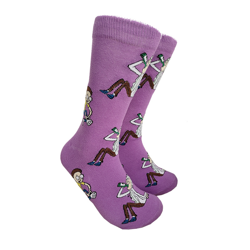 Calcetines de moda de dibujos animados de suministro de punto transfronterizo su Yu esponja bebé película hombres y mujeres calcetines de media pantorrilla