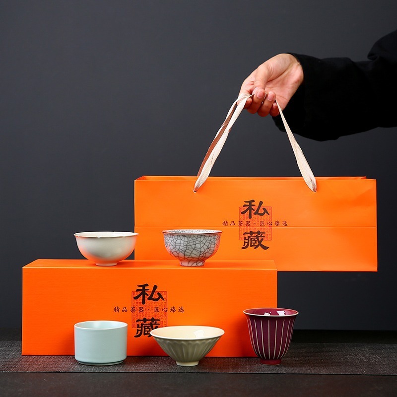 五大名窯 ティーカップ ティーセット ティーカップ ギフトボックス 家庭用品 ティーカップ パーソナルマスターカップ 会社のお土産|undefined