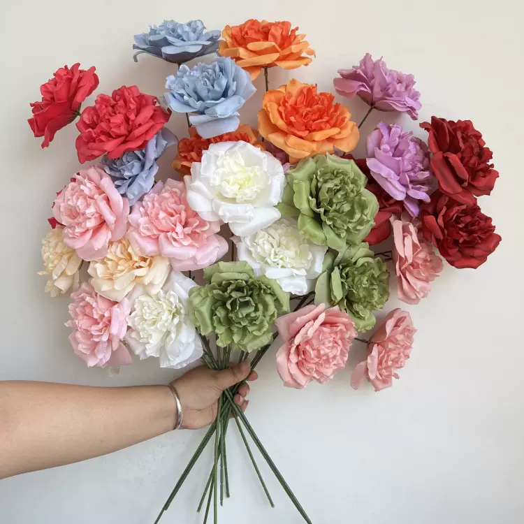 3头马丁玫瑰 奥斯汀仿真花玫瑰花客厅餐桌造景仿生花轻奢假花婚庆