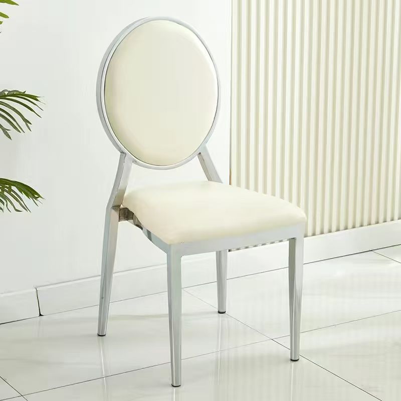 Sillas de comedor domésticas nórdicas lujosas modernas de hierro forjado simple respaldo mesa de negociación taburetes minimalistas restaurante hotel lujo